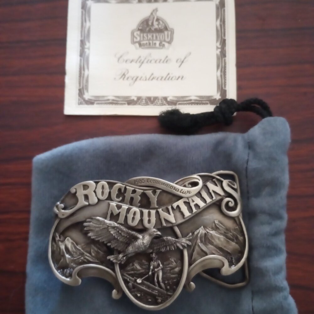 1985 Commemorative Vintage, Collectable Siskiyou Belt Buckle
